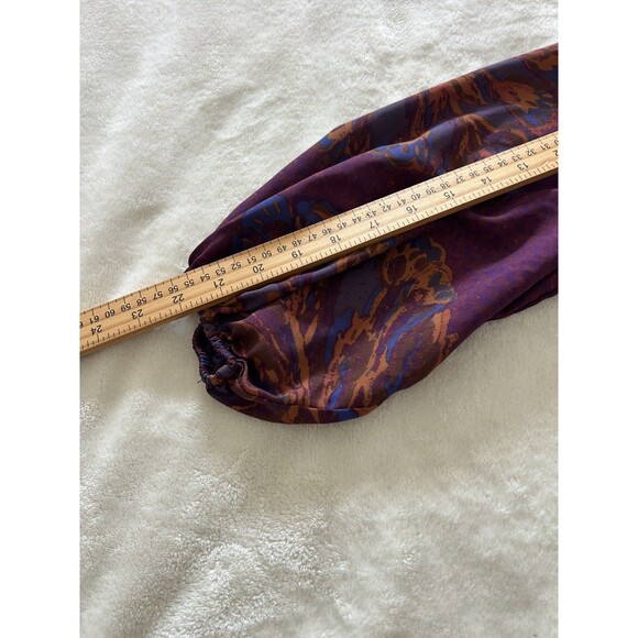 Tucker Womens Dress Large Button Front Tunic Purple Floral Boho Chic Lightweight - Picture 9 of 11